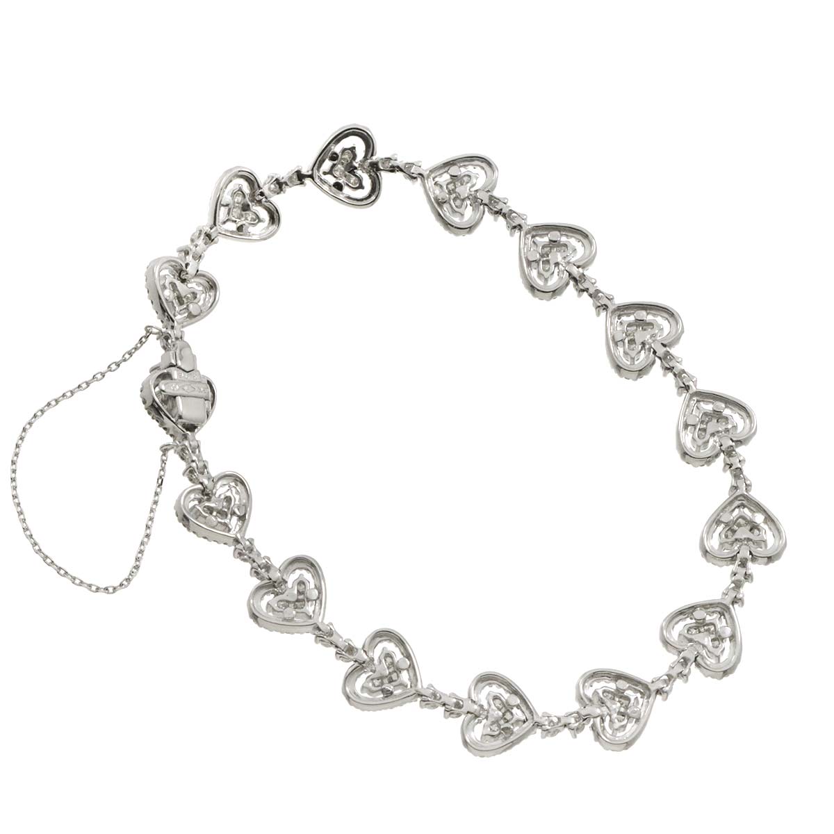 Diamond 3.76ct Bracelet 18K K18 WG White Gold 750