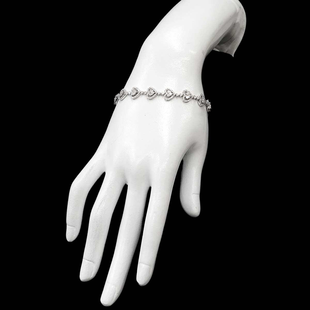 Diamond 3.76ct Bracelet 18K K18 WG White Gold 750