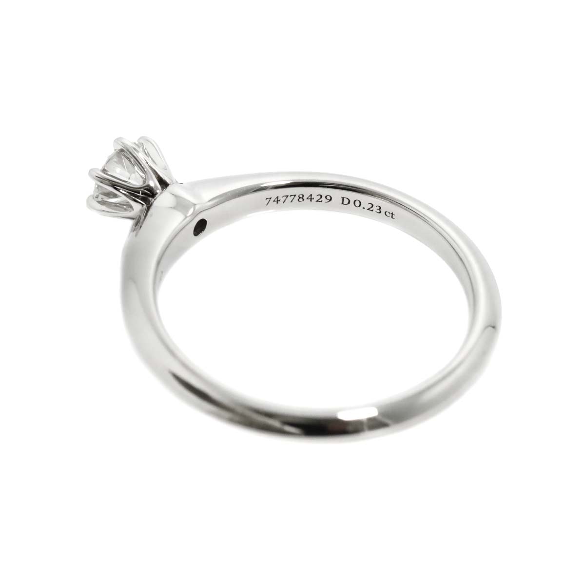 Diamond 0.23ct F/VS2/3EX Ring Pt 4.75-5(US)