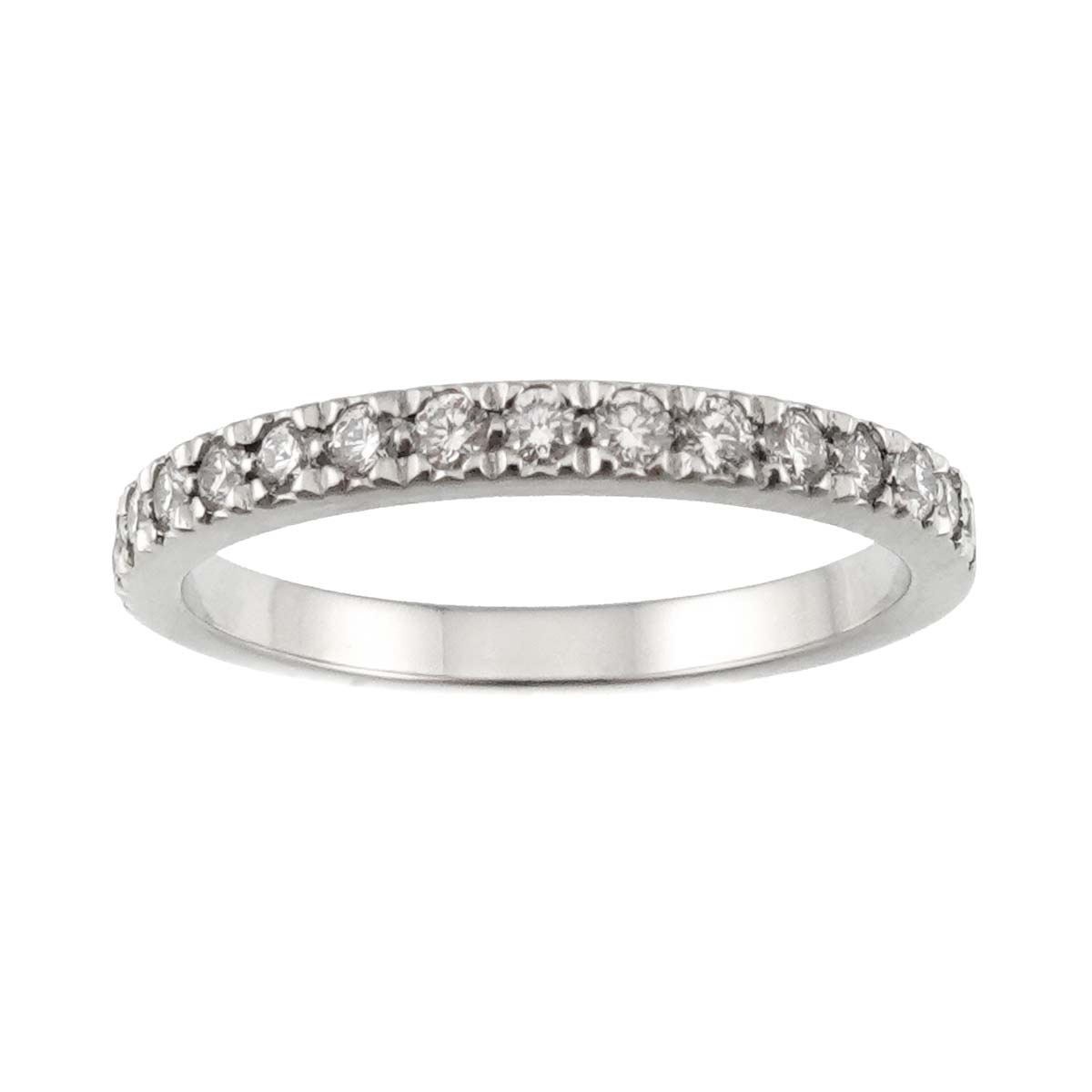 Half Diamond Ring Pt Platinum Size4-4.5(US)