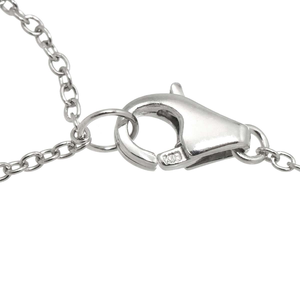 Heart Motif Diamond 0.40ct Necklace 18K White Gold 750