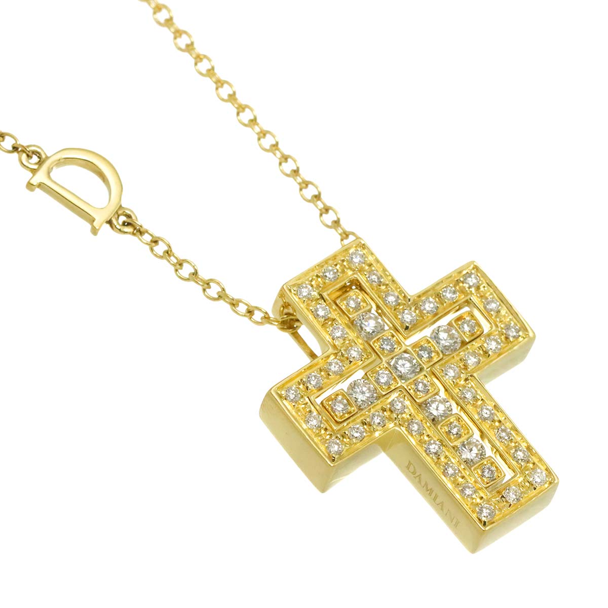 Belle Epoque XS Diamond Cross Necklace 18K YG 750