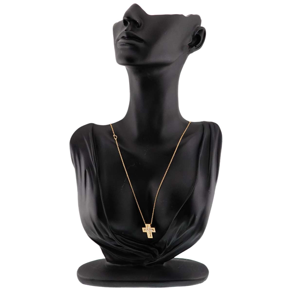 Belle Epoque XS Diamond Cross Necklace 18K YG 750