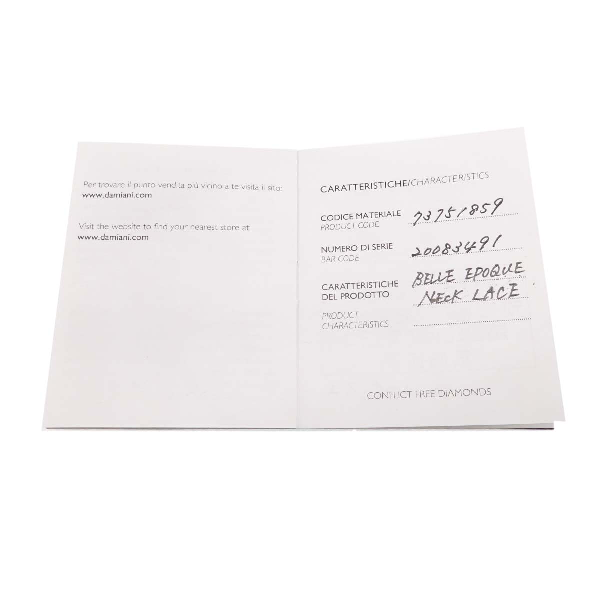 Belle Epoque XS Diamond Cross Necklace 18K YG 750