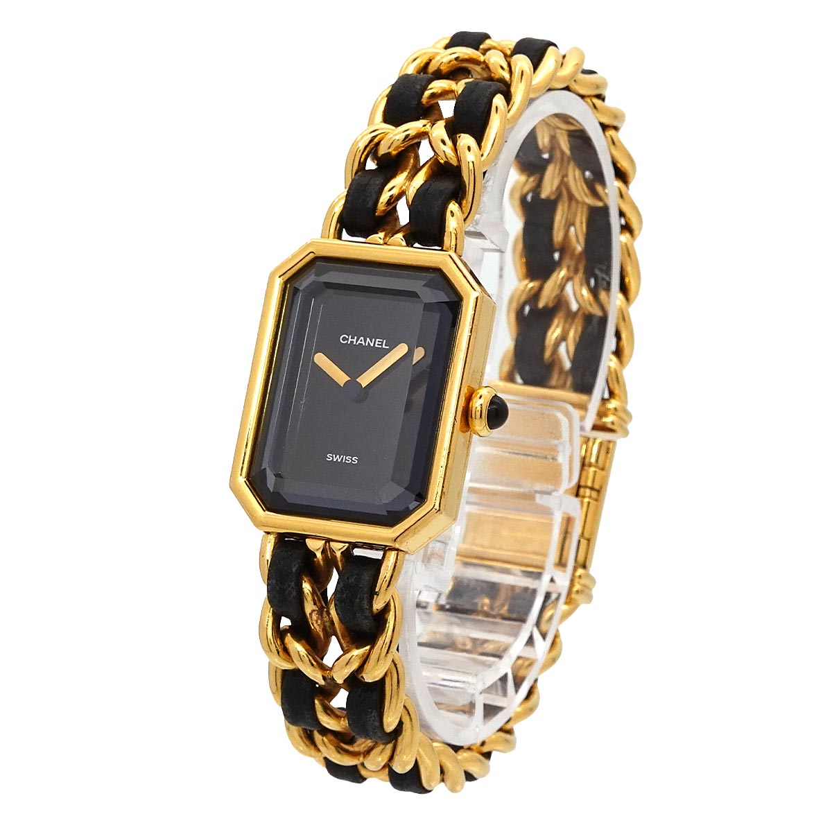 Premiere Size L H0001 Vintage Quartz Black Dial Ladies Watch