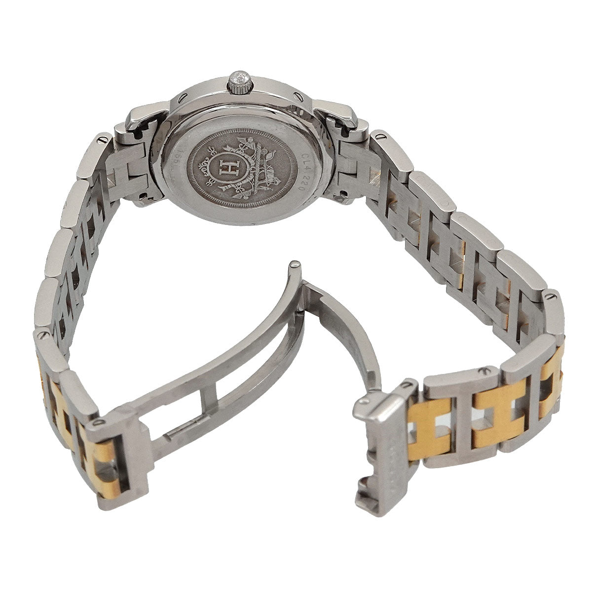 Clipper Two Tone CL4 220 Quartz Date cream Dial Ladies Watch