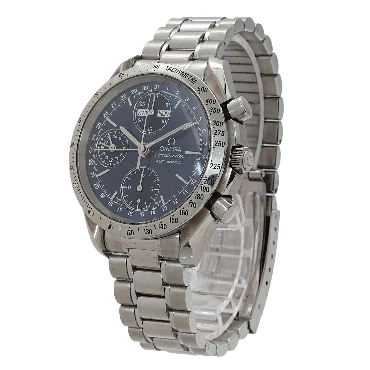 Speedmaster 3521.80 Triple calendar Chronograph Blue Dial