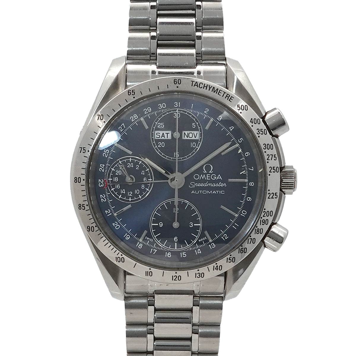 Speedmaster 3521.80 Triple calendar Chronograph Blue Dial
