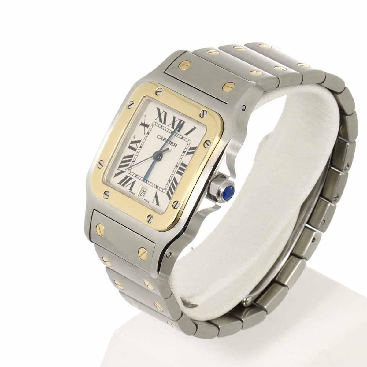 Santos Galbee LM Quartz YG Cream Dial Mens Watch