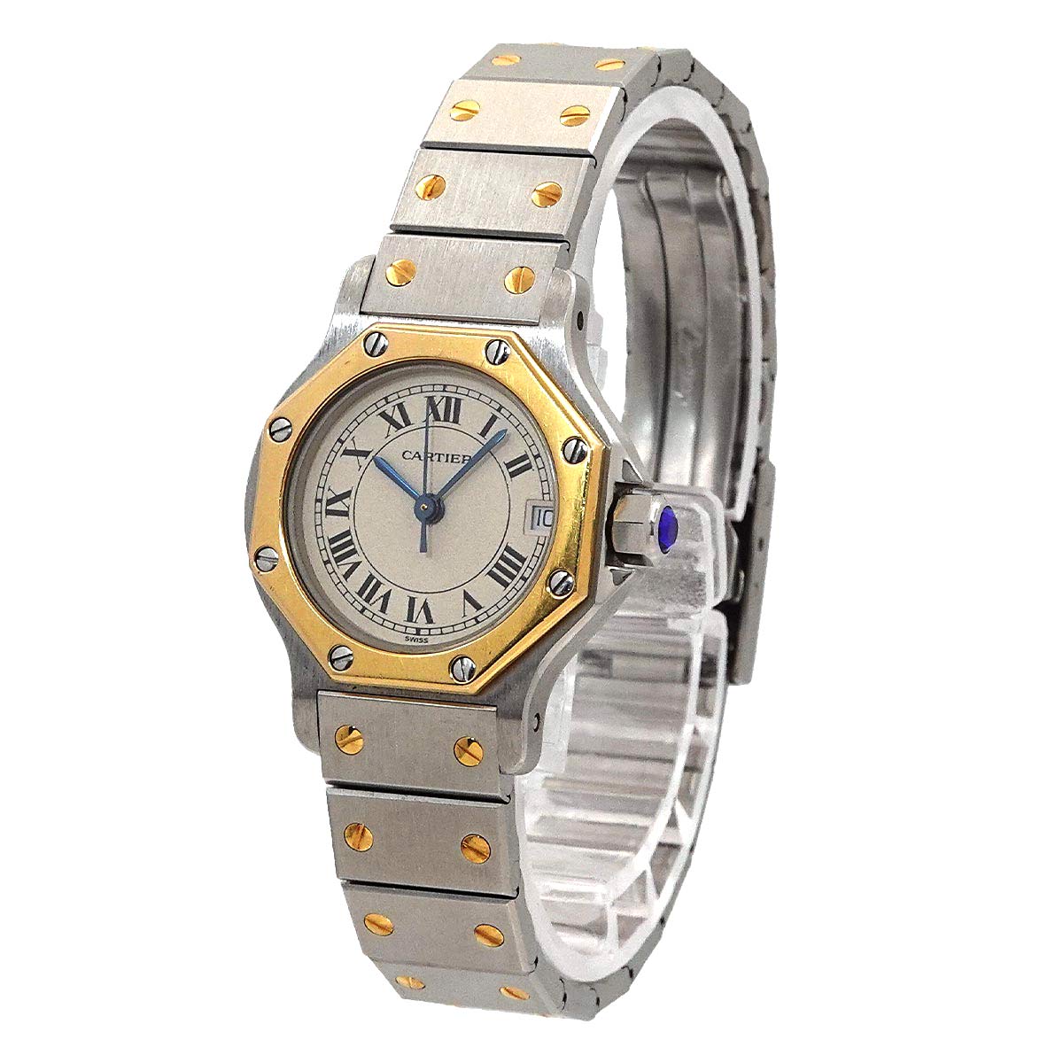 Santos Octagon SM W2001683 YG Quartz cream Dial Ladies