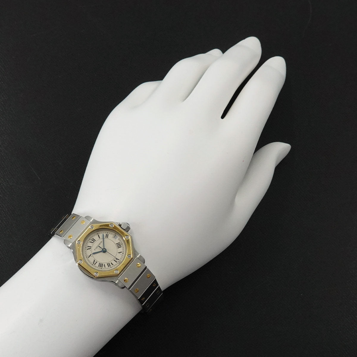 Santos Octagon SM W2001683 YG Quartz cream Dial Ladies