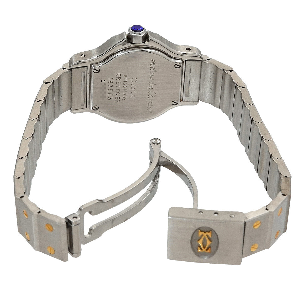 Santos Octagon SM W2001683 YG Quartz cream Dial Ladies