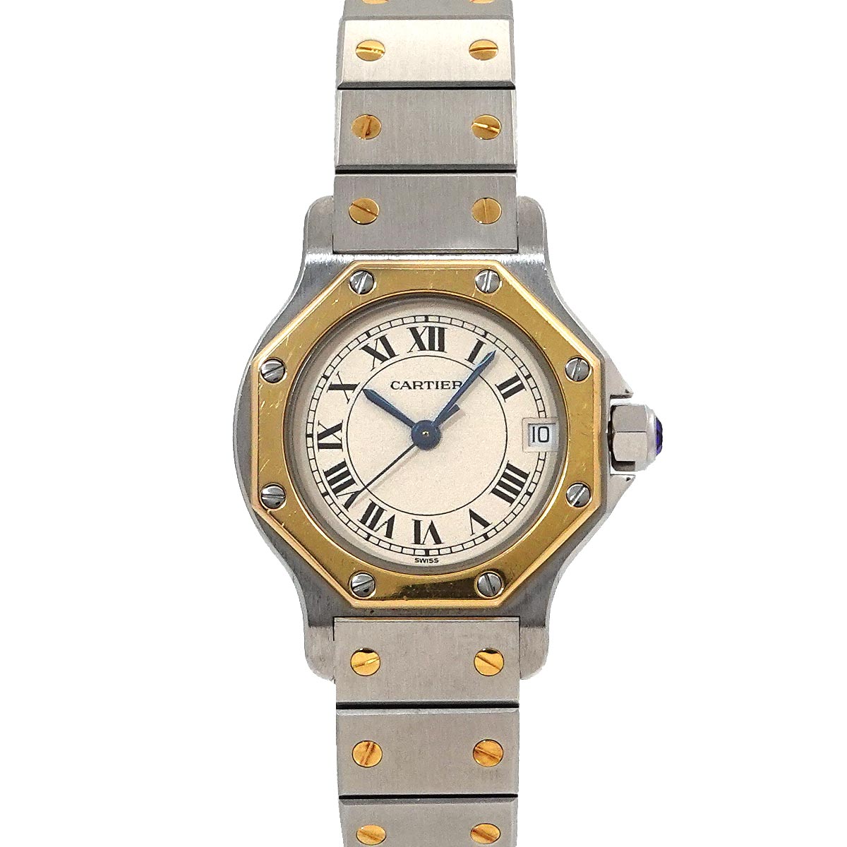 Santos Octagon SM W2001683 YG Quartz cream Dial Ladies