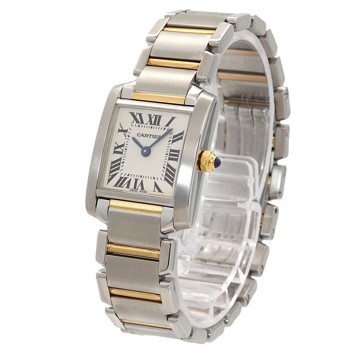 Tank Francaise SM W51007Q4 750 YG Quartz Cream Dial Ladies