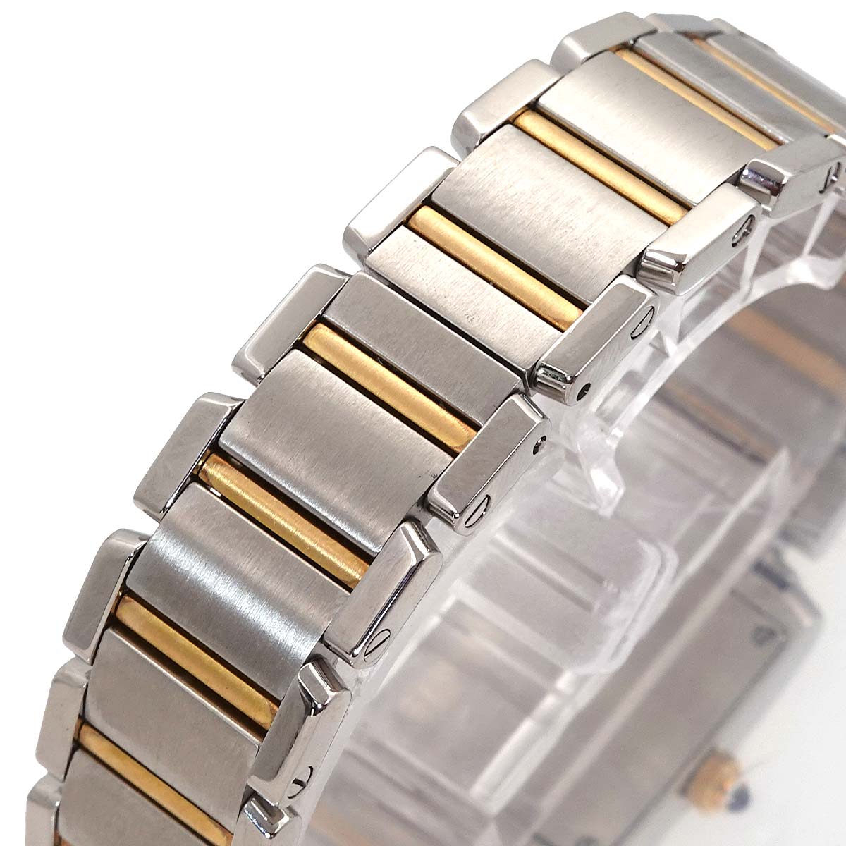 Tank Francaise SM W51007Q4 750 YG Quartz Cream Dial Ladies