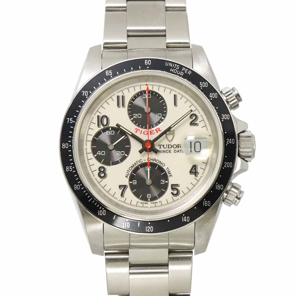 Chrono Time Tiger 79260 Chronograph Date Automatic White Dial