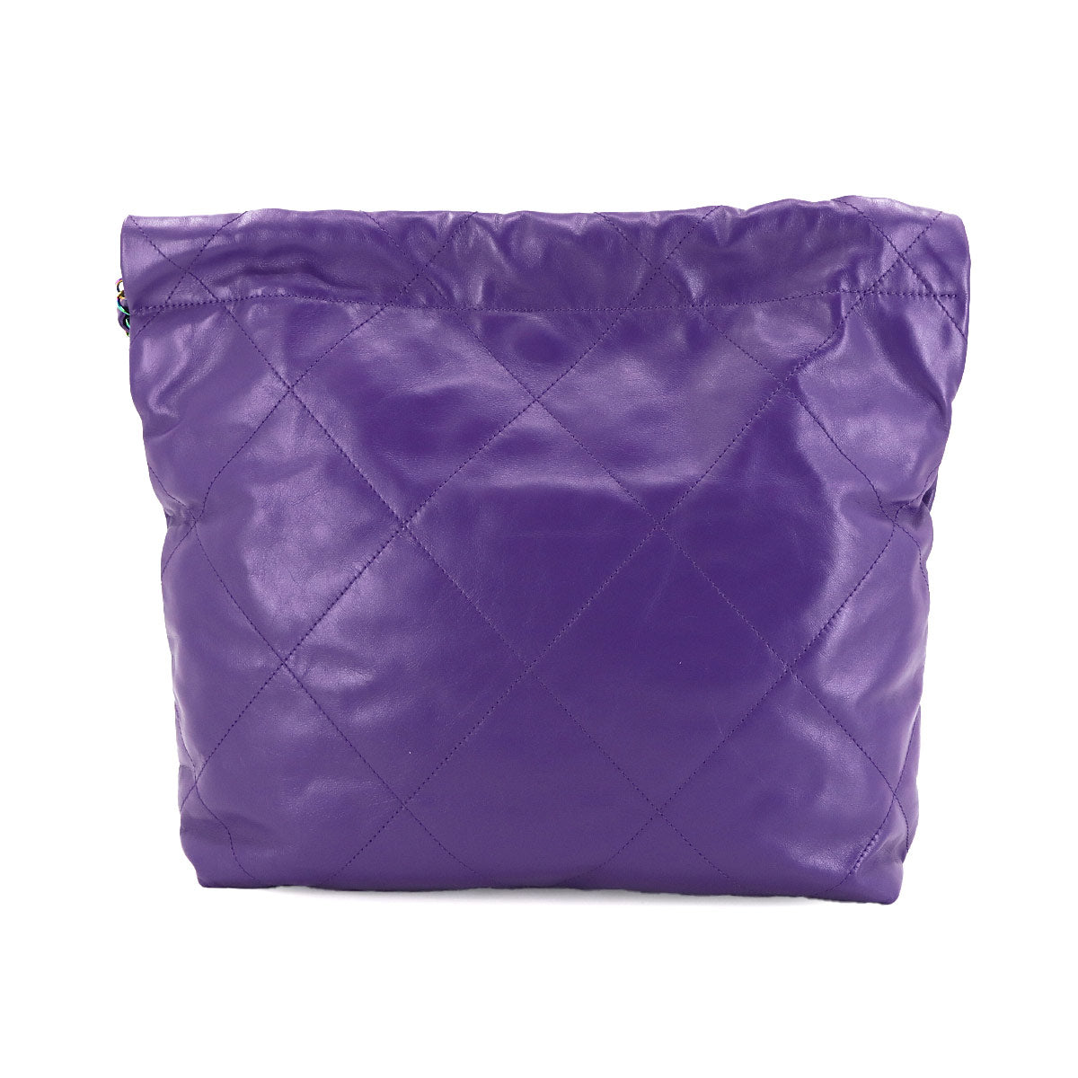 22 Small Chain Shoulder Bag Leather Purple AS3260 Purse