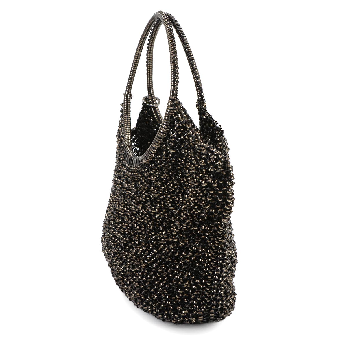 Wire Hand Bag PVC Bronze Purse