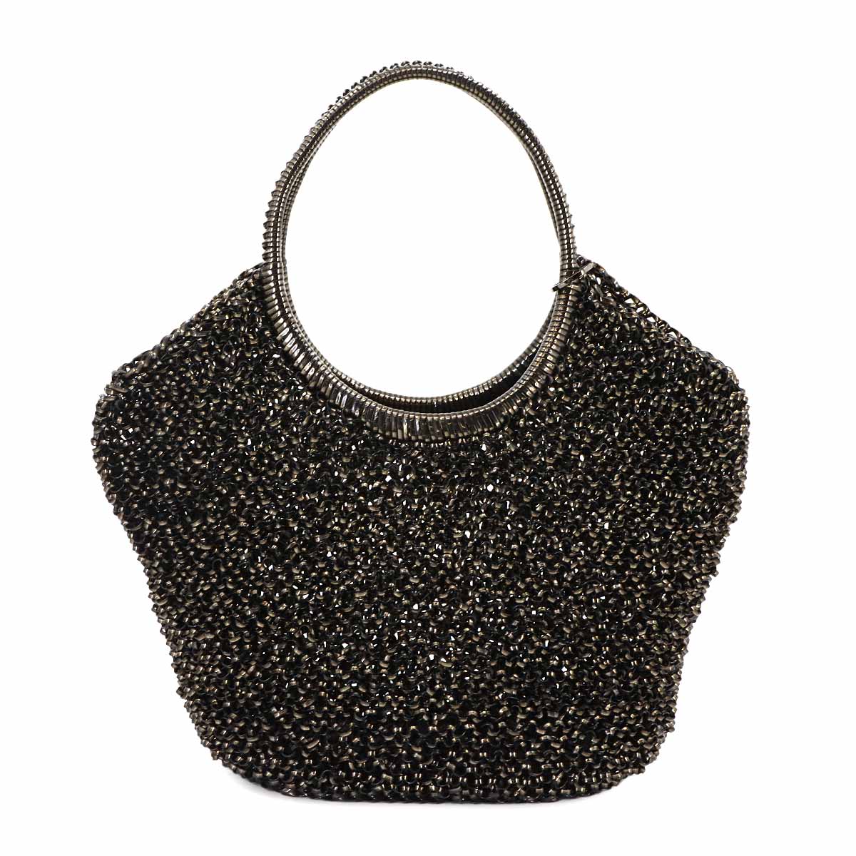 Wire Hand Bag PVC Bronze Purse