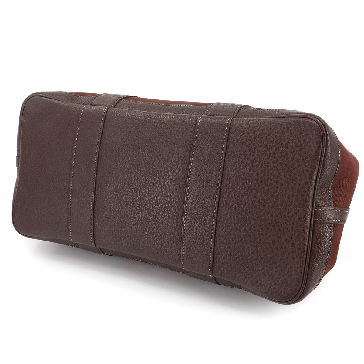 Garden Party PM Tote Bag Toile Officier Leather Havane