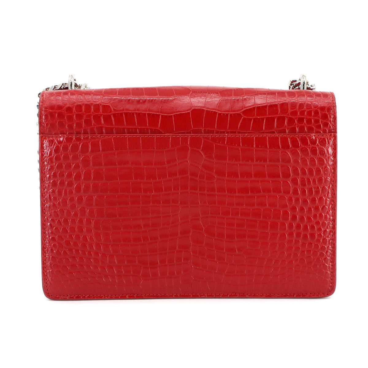 Sunset Medium Chain Shoulder Bag Leather Red 442906