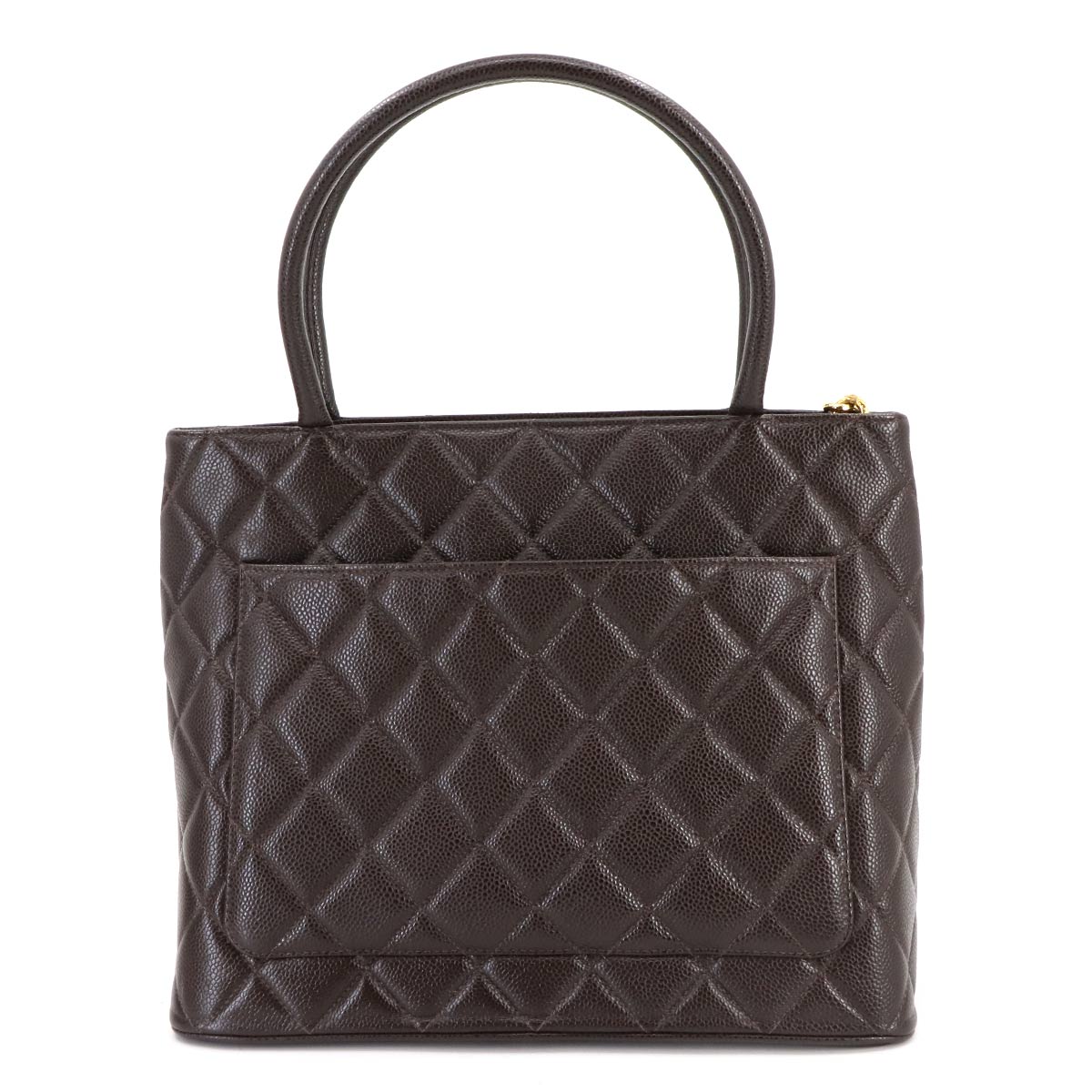 Medallion Tote Bag Leather Brown A01804 Coco Logos