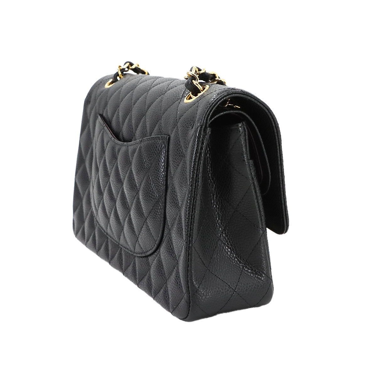 Matelasse 25 Chain Shoulder Bag Leather Black A01112