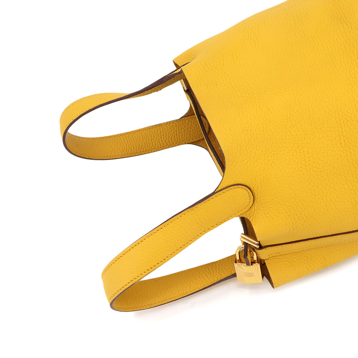 Picotin Lock PM Hand Bag Taurillon Clemence Jaune Ambre