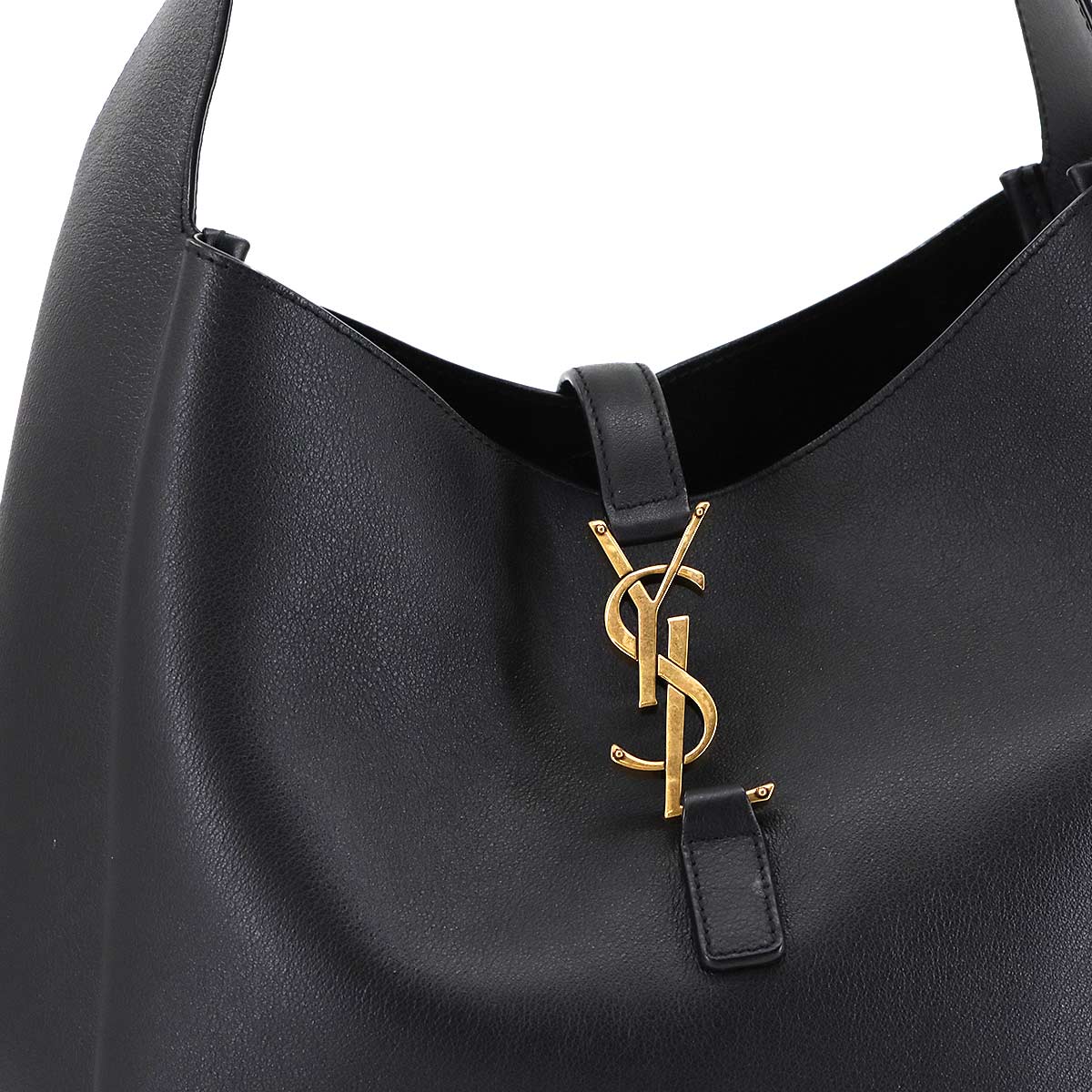 LE5A7 Large Shoulder Bag Leather Black 753837 Purse