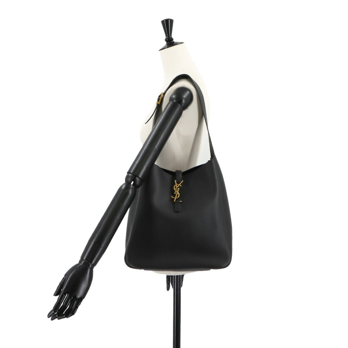 LE5A7 Large Shoulder Bag Leather Black 753837 Purse