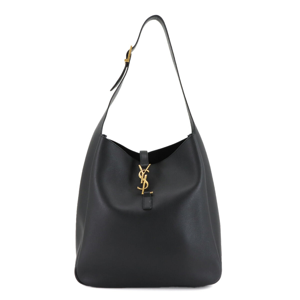 LE5A7 Large Shoulder Bag Leather Black 753837 Purse