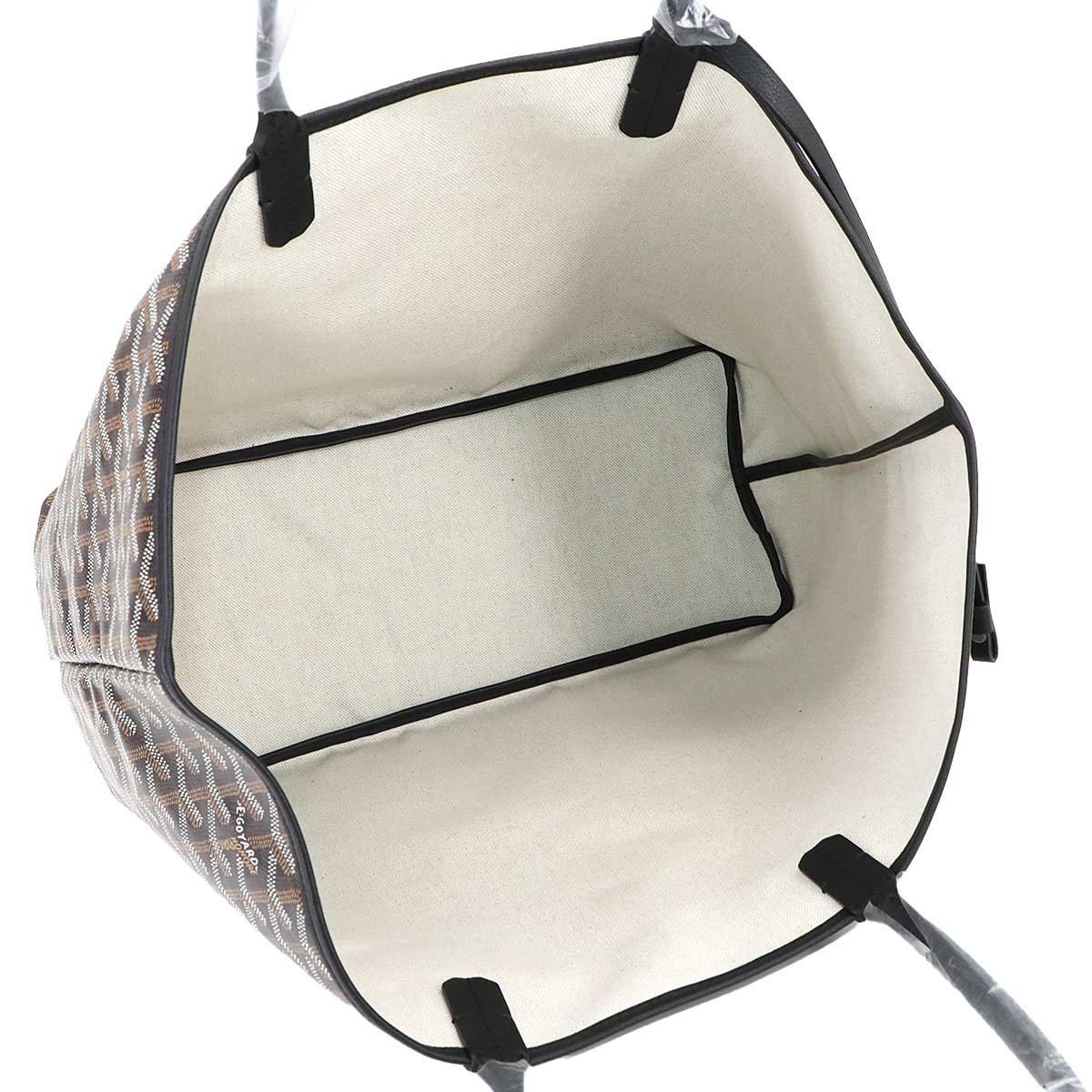 Saint Louis PM Tote Bag PVC Leather Black Herringbone Unisex