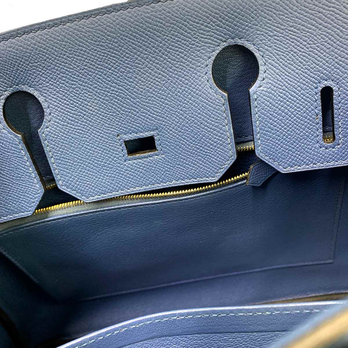 Birkin 30 Epsom Blue Agate Hand Bag Purse