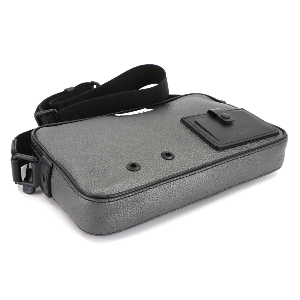 Alpha Messenger Shoulder Bag Leather Gray M52767