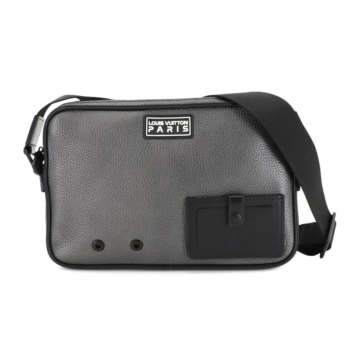 Alpha Messenger Shoulder Bag Leather Gray M52767