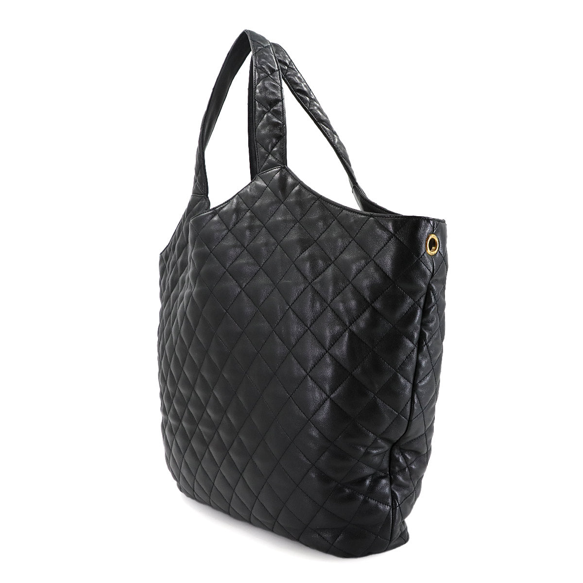 PARIS Icare Maxi Shopping Tote Bag Leather Black 698651