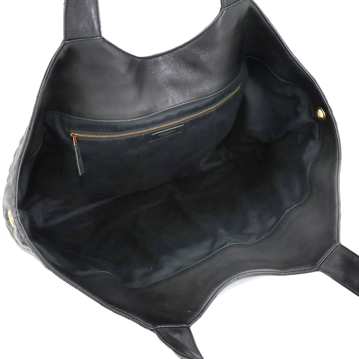 PARIS Icare Maxi Shopping Tote Bag Leather Black 698651