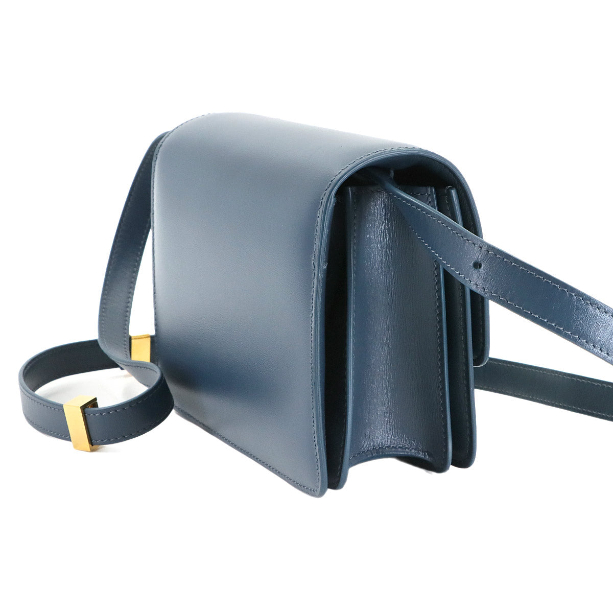 CELINE Classic Box Small Shoulder Bag Leather Petrol 189183 Purse