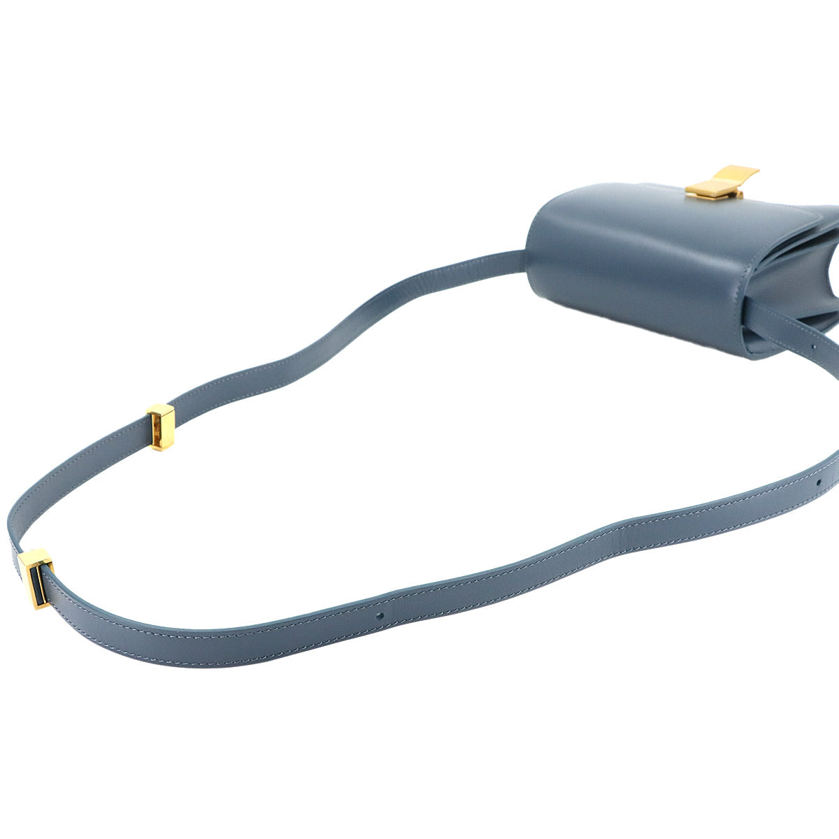 CELINE Classic Box Small Shoulder Bag Leather Petrol 189183 Purse