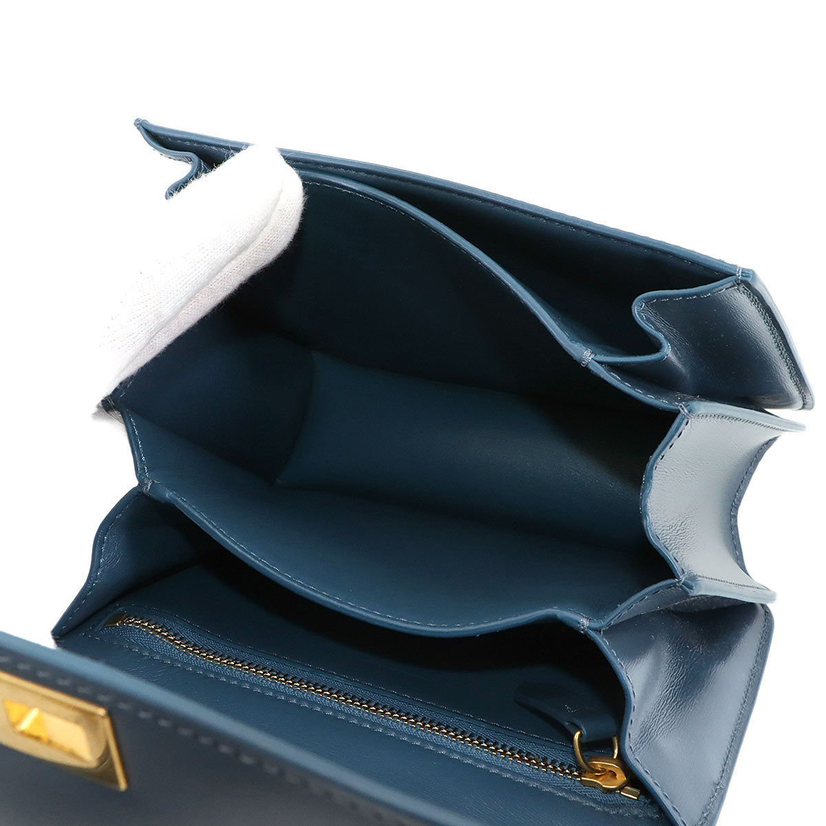 CELINE Classic Box Small Shoulder Bag Leather Petrol 189183 Purse