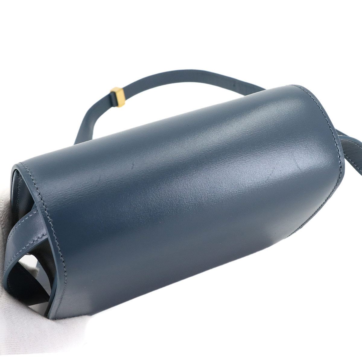 CELINE Classic Box Small Shoulder Bag Leather Petrol 189183 Purse