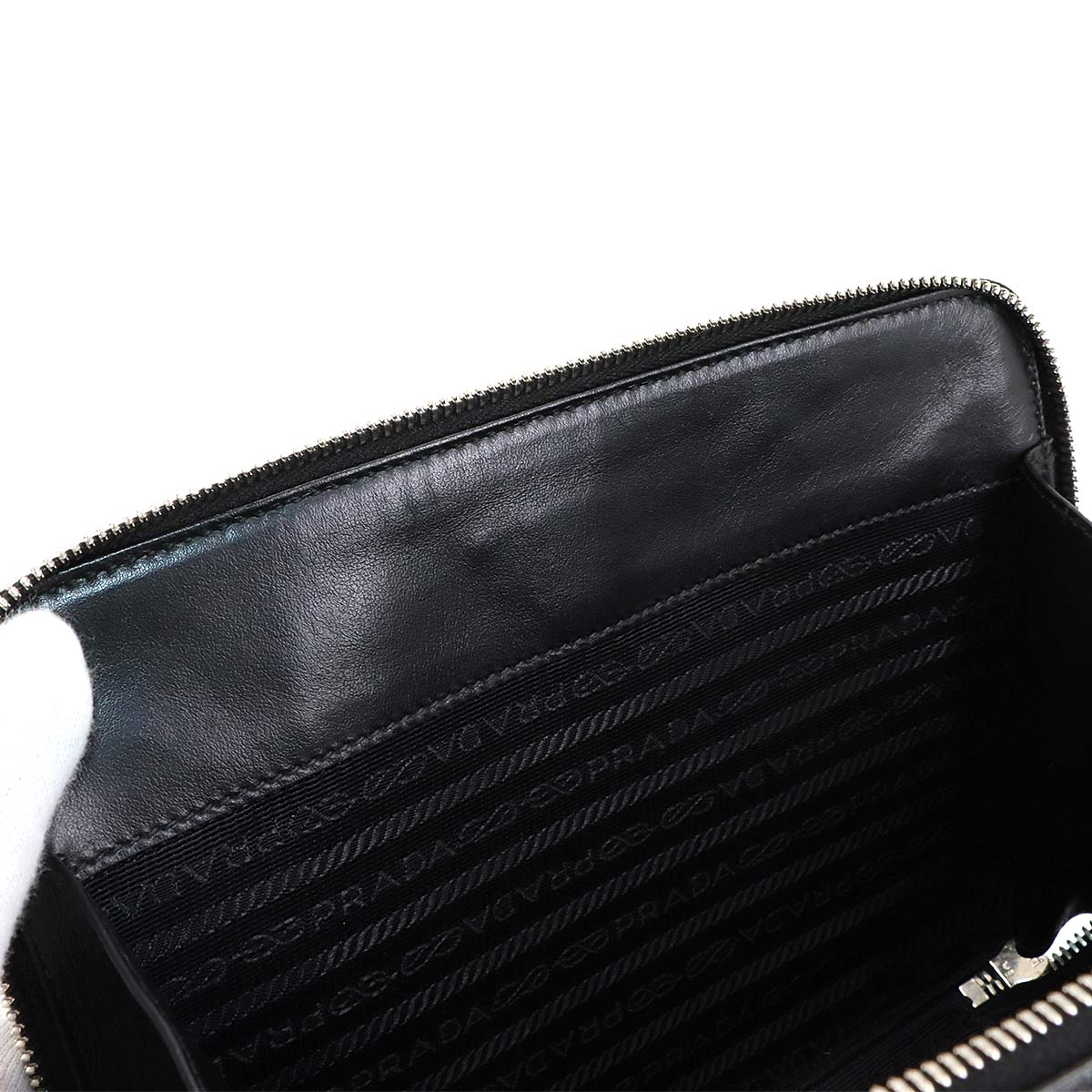 Backpack Saffiano Leather Black 2VZ038 Purse