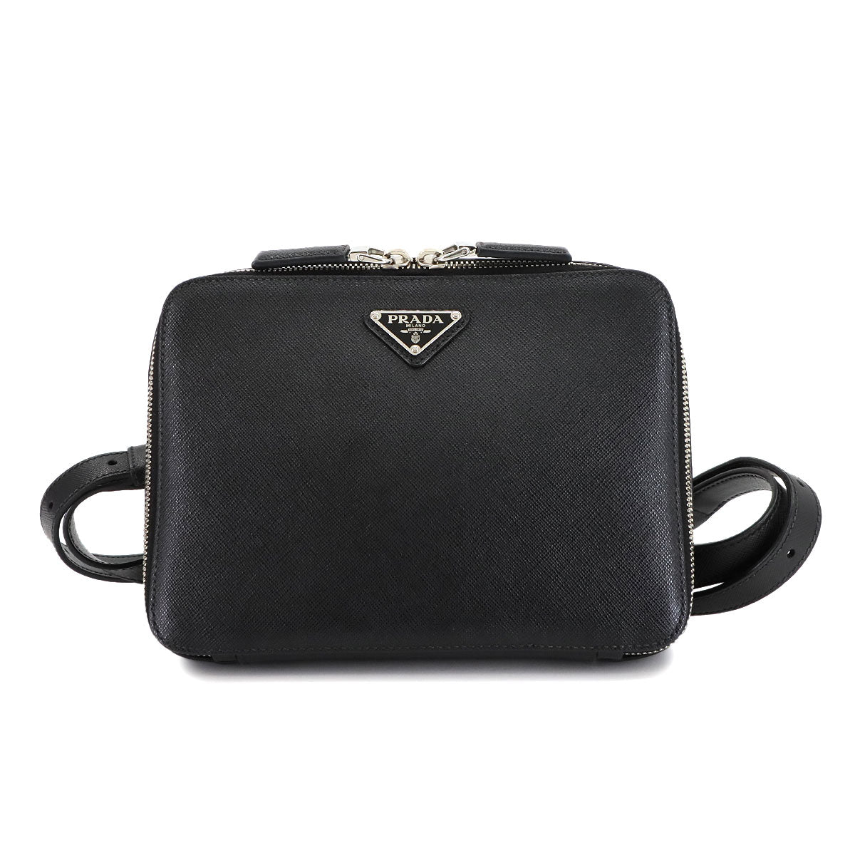 Backpack Saffiano Leather Black 2VZ038 Purse