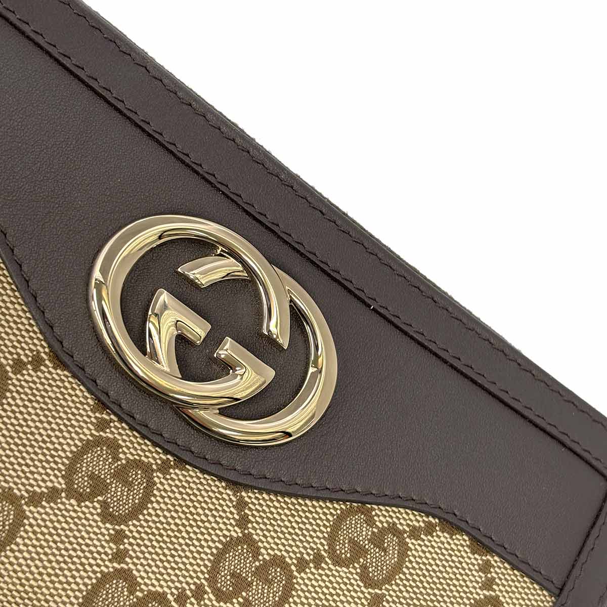 Sukey Interlocking G Zipped Around Long Wallet Beige 308012