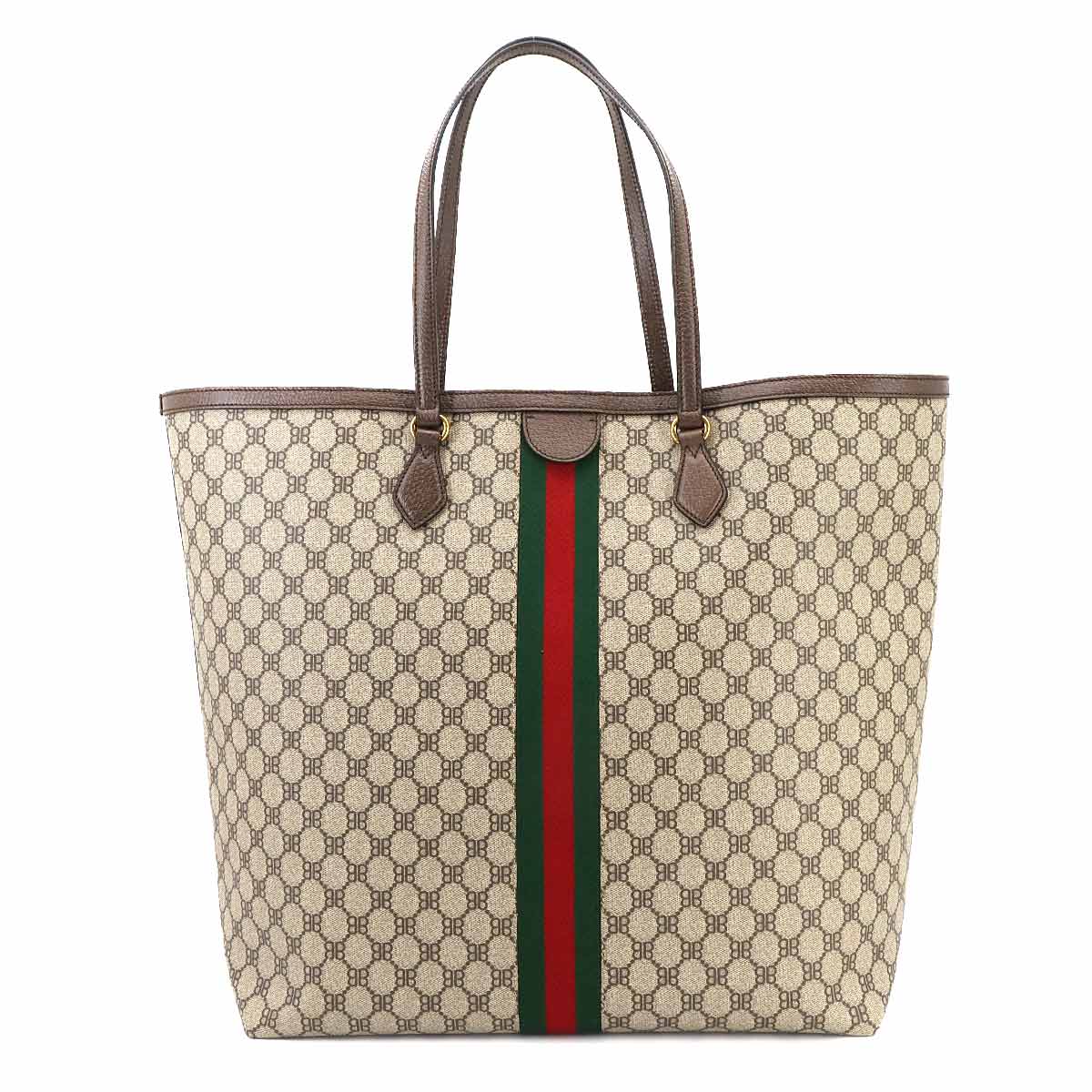 GUCCI The Hacker Large Tote Bag PVC Leather Beige 680127