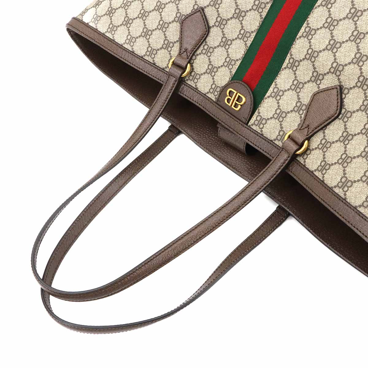 GUCCI The Hacker Large Tote Bag PVC Leather Beige 680127