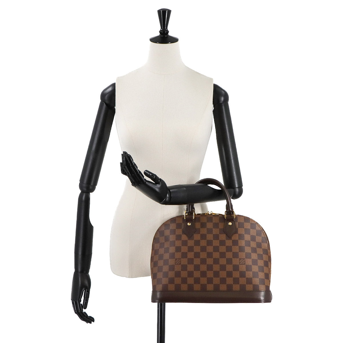 Damier Alma PM Hand Bag Ebene Brown N51131 Purse