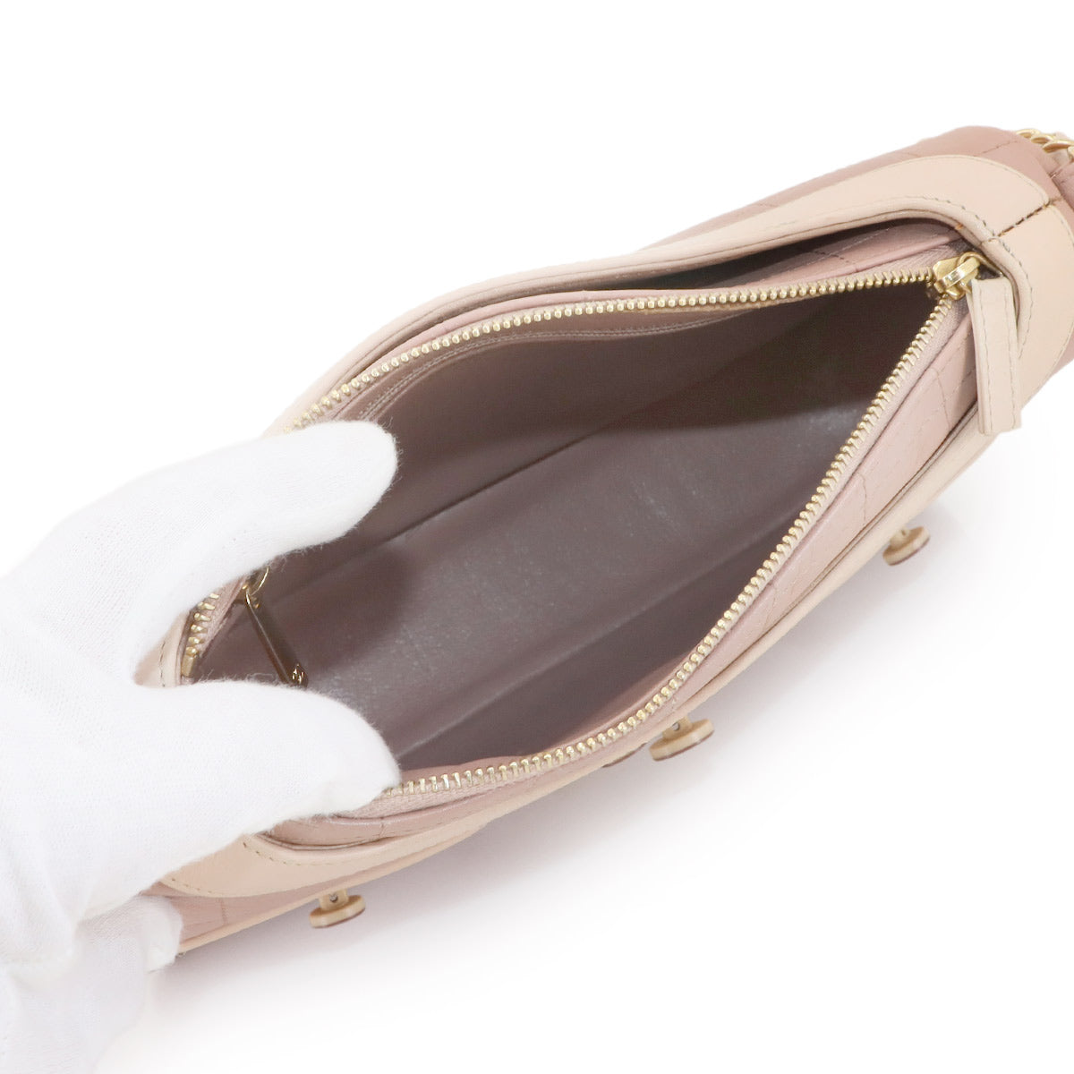 Girl Chanel Chain Shoulder Bag Leather Pink A17540