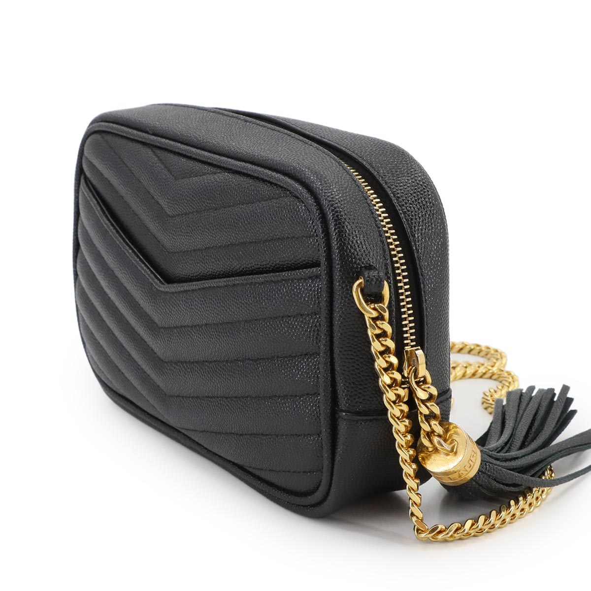 Lou Mini Chain Shoulder Bag Leather Black 618057 Purse