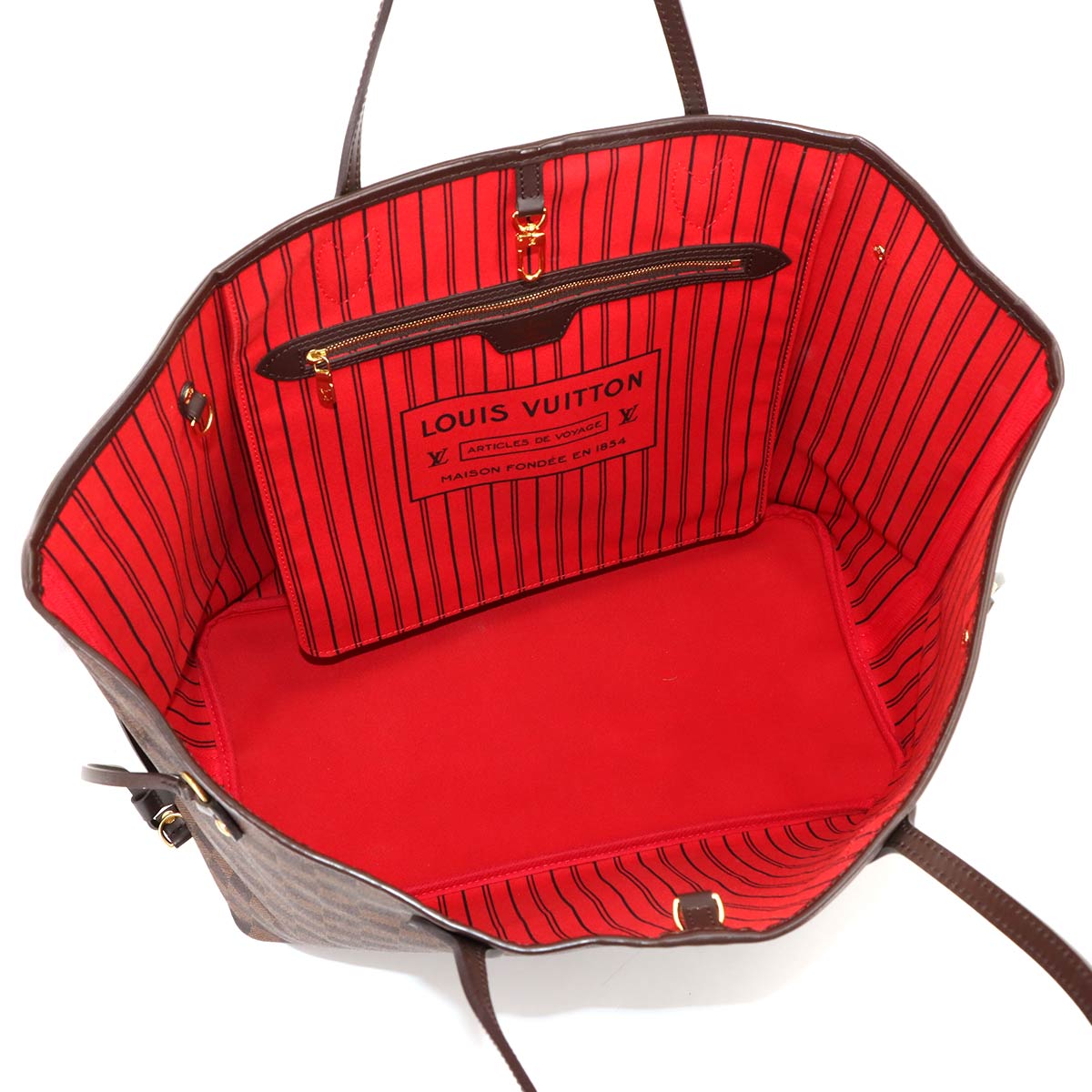 Damier Neverfull GM Tote Bag Ebene Cerise N41357 Purse